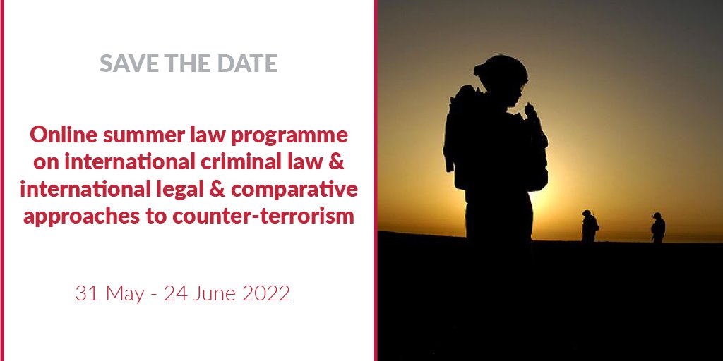 TMCAsser's tweet photo. 📢Are you interested in international criminal law &amp;(legal aspects of) #counterterrorism? Are you looking to expand your knowledge on these issues? 
Then apply now for our upcoming #lawprogramme on #ICL &amp; int'l #legal &amp; comparative approaches to #CT! 
➡️https://t.co/PeQwz8o3HR https://t.co/ZqZTW3ActG