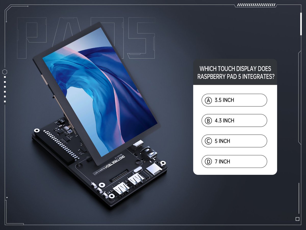 BigTreeTech's tweet photo. 😏HoHoHo! Y‘all ready to join the Raspberry Pad 5 Contest? There are 3 simple questions. ANSWER CORRECTLY AND WIN ONE!
‍♂️Hint: https://t.co/2mlnXHfGyI
👉To Win:
1⃣Like &amp; RT;
2⃣Drop your answer with #raspberrypad5 
🎁Prize: Raspberry Pad *3
#bigtreetech #giveaway #contest #gift https://t.co/ZkVbx5ESEA