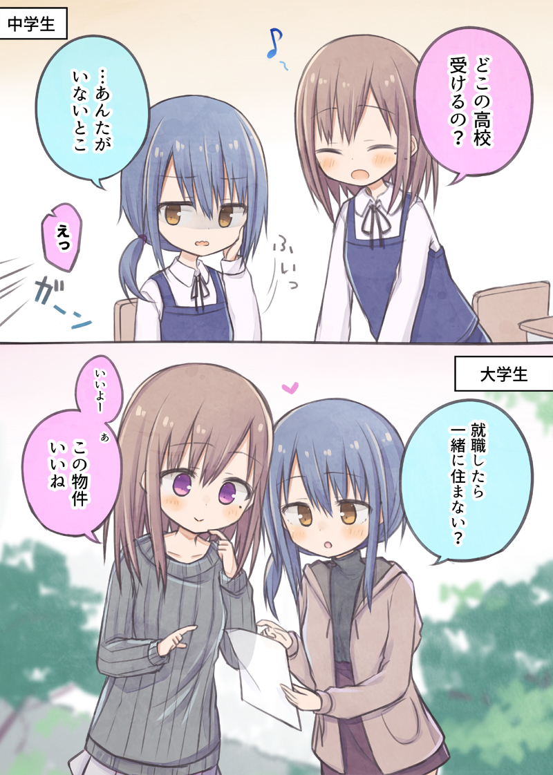 昔はツンツンだったけど今はデレデレ
#創作百合 