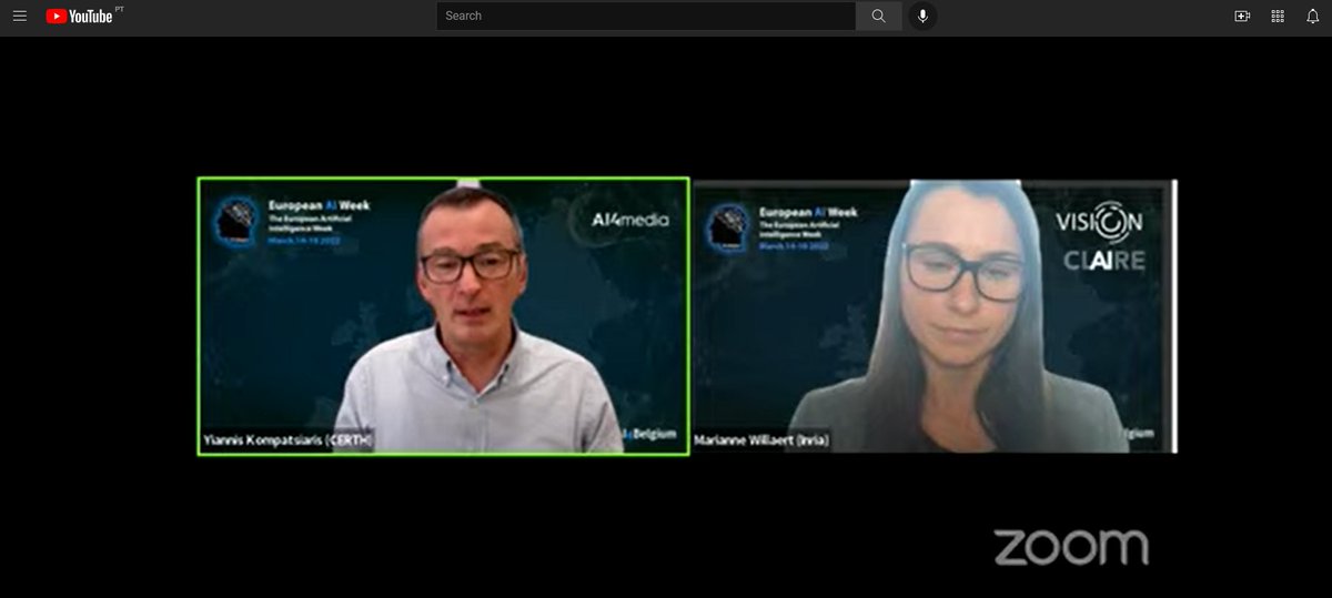 ai4mediaproject's tweet image. Great overview of AI4Media activities &amp;amp; achievements by Yiannis Kompatsiaris @kompats at the #EuropeanAIWeek #MeetICT48projects
Watch now the presentation of the other Networks of #AI Excellence: @ai_elise @eu_tailor #HumaneAInet
▶️youtube.com/watch?v=yHvcIV…
 @AI4EU @vision_claire