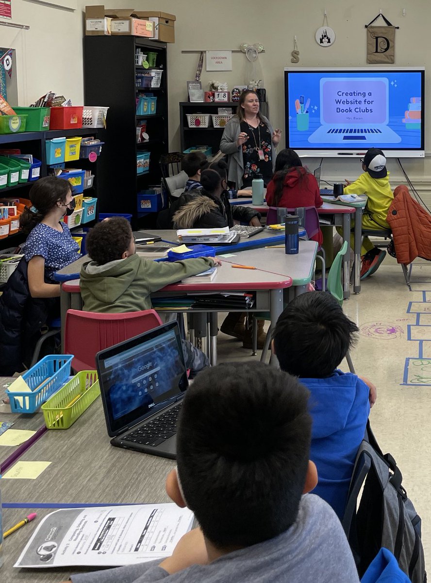 MrsDierking's tweet photo. 📖 + 💻   Reading &amp; Creating Book Club Websites @TeachBacon https://t.co/gRQPRkbKUU