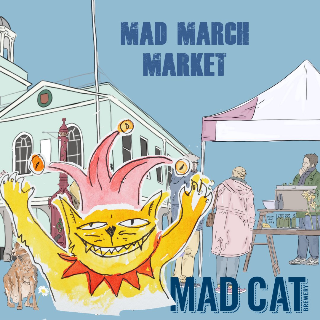It's Mad March Market weekend and that cat's can't wait to see people out and about, enjoying the entertainment and enjoying some Mad Cat beers