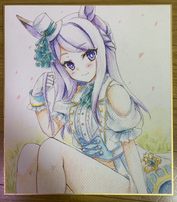 カロナールで熱が下がってるうちにご依頼色紙仕上げました😀 