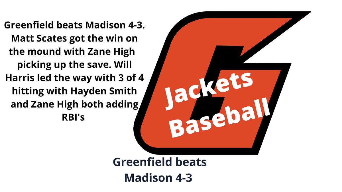 Greenfield Baseball tweet media