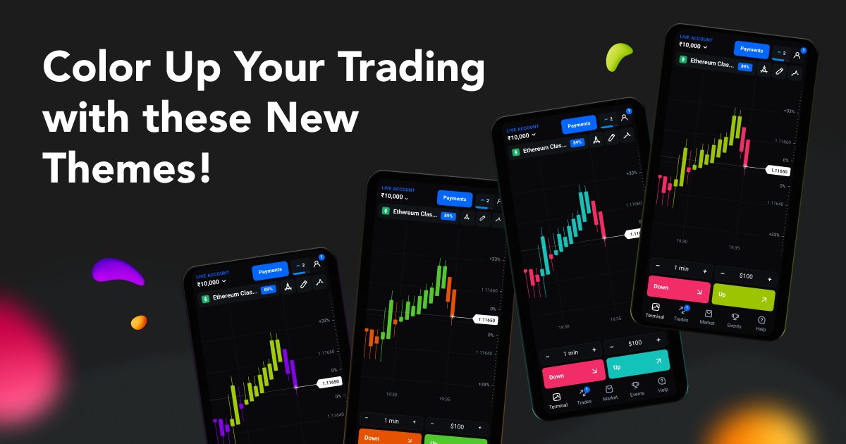 🎆 Khusus untuk Holi, kami ciptakan beberapa tema penuh warna! 
 
  Temukan tema-tema ini di Market, pakai satu per satu, dan ubah platform sesuai suasana hati Anda!
 
 🎁 Semua Tema Holi sudah tersedia. Pilih satu dan trading di sisi terang → hubs.la/Q016gkR-0