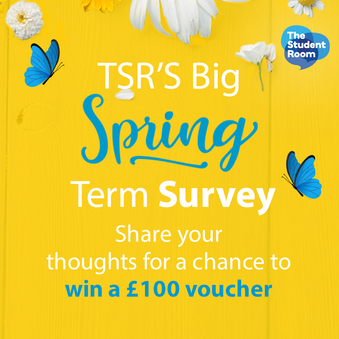 🚨 The Student Room's Big Spring Term Survey is live 🚨

Share your thoughts 💭 for the chance to win one of two £100 Amazon vouchers 💸🤑

Click here: bit.ly/3JiOURg to complete the survey and have your voice 🙌🙌

#TheStudentRoom #StudentSurvey #WinAmazonVoucher