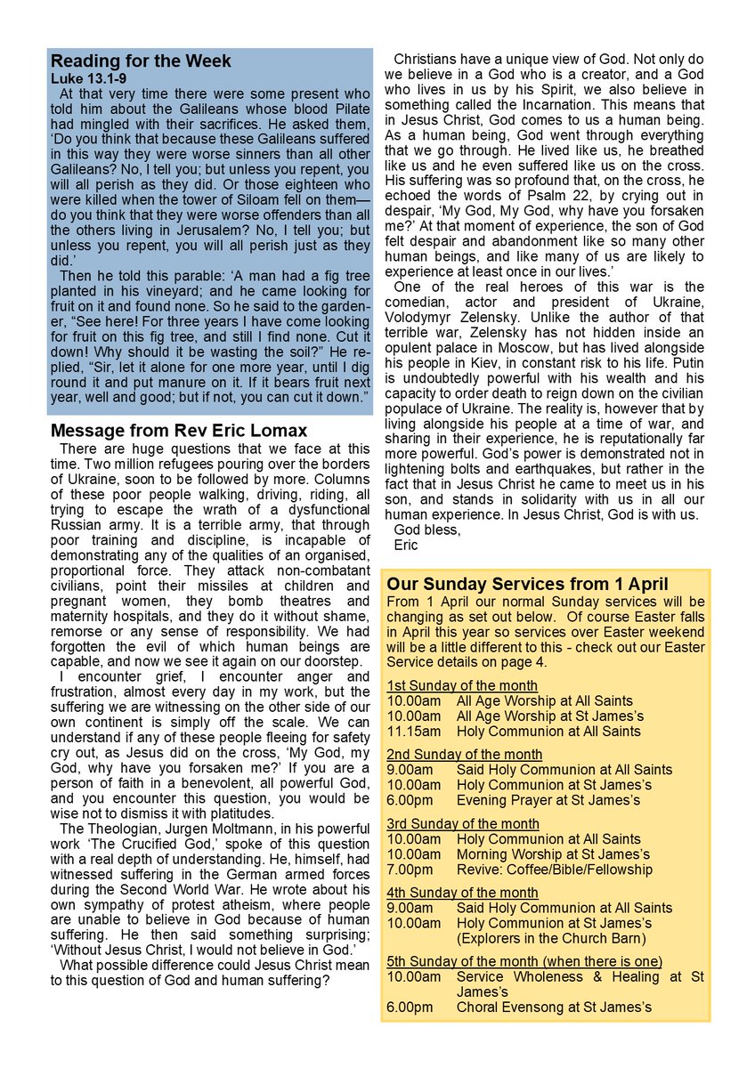 BiddenhamChurch's tweet image. This week's message and news (part 1)