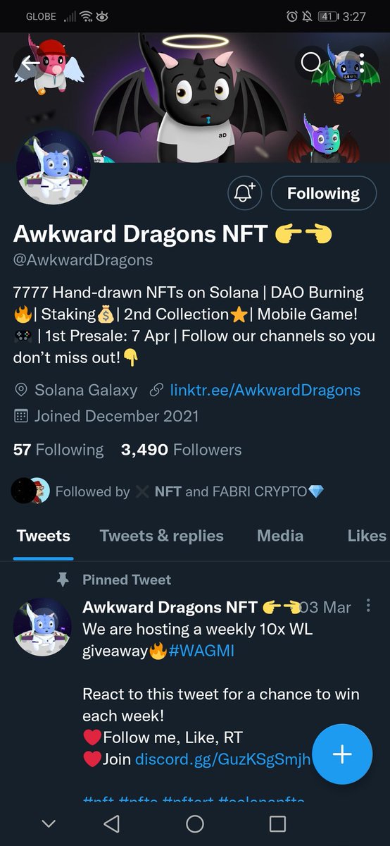 bigwins_____'s tweet photo. @christaline_ @AwkwardDragons @WosobuCrypto done! 🍀 https://t.co/OC3SgPkEyC