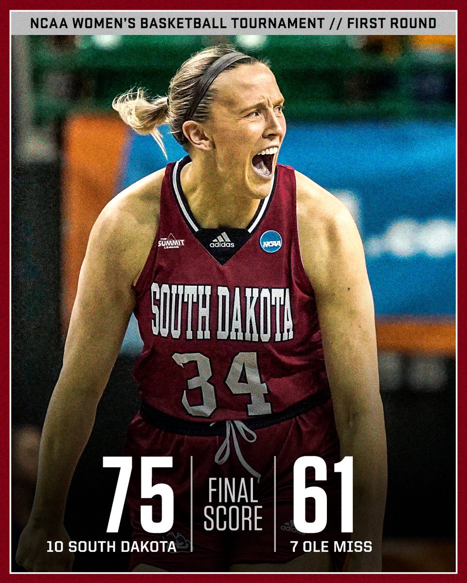 History for <a href="/SDCoyotesWBB/">South Dakota Women’s Basketball</a> 👏

The Coyotes earn their first tournament win in program history!