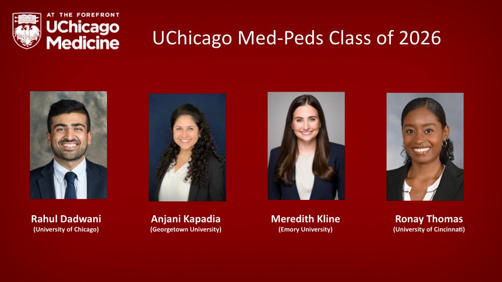 Congratulations to the UChicago Med-Peds Class of 2026!!! <a href="/RonayTmed/">Ronay Thomas</a> <a href="/MedChiefs/">MedChiefs</a> <a href="/comerpedschiefs/">UChicago Pediatric Residency Program</a> #Match2022 #MP4L #medpeds