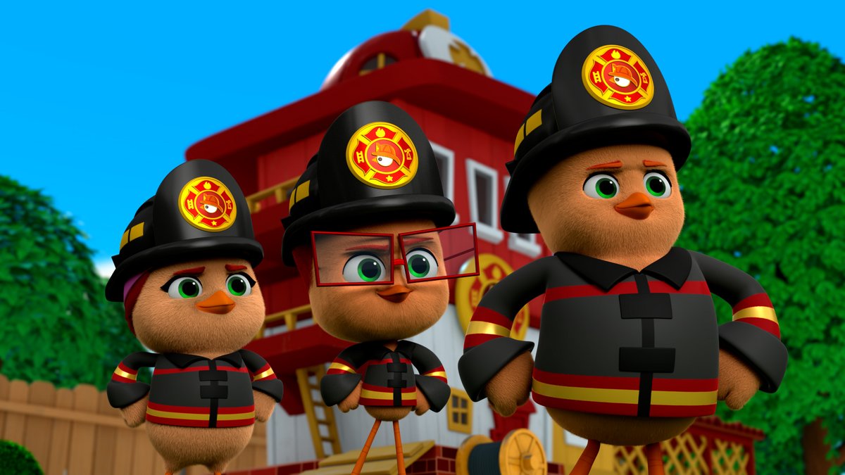 tomrogersbook's tweet photo. Fire Drill! A new #ChickenSquad drops tonight! Tables are turned as the Fire Chickens have to rescue the Squad. And our team goes on a mission to return a lost phone to its owner, a chill parrot named Pietro (the equally chill--as in cool--@ChristianLanz)! https://t.co/4HC7qw374B