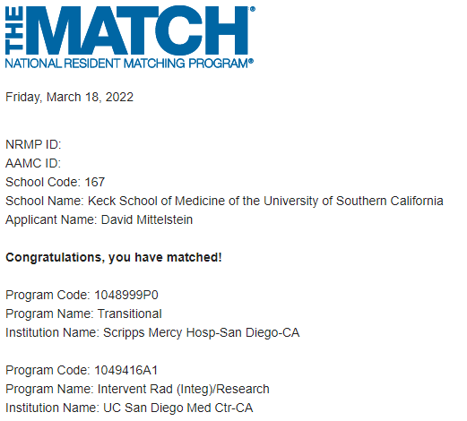 David Reza Mittelstein (@drmittelstein) on Twitter photo Excited to announce that I have matched to the <a href="/ucsd_ir/">UC San Diego Interventional Radiology</a> T32 residency program in #irad and the Scripps Mercy TY year for my first "real jobs"! I'm so grateful for this opportunity and for the support and guidance of my many mentors who have made this possible #Match2022 Excited to announce that I have matched to the <a href="/ucsd_ir/">UC San Diego Interventional Radiology</a> T32 residency program in #irad and the Scripps Mercy TY year for my first "real jobs"! I'm so grateful for this opportunity and for the support and guidance of my many mentors who have made this possible #Match2022