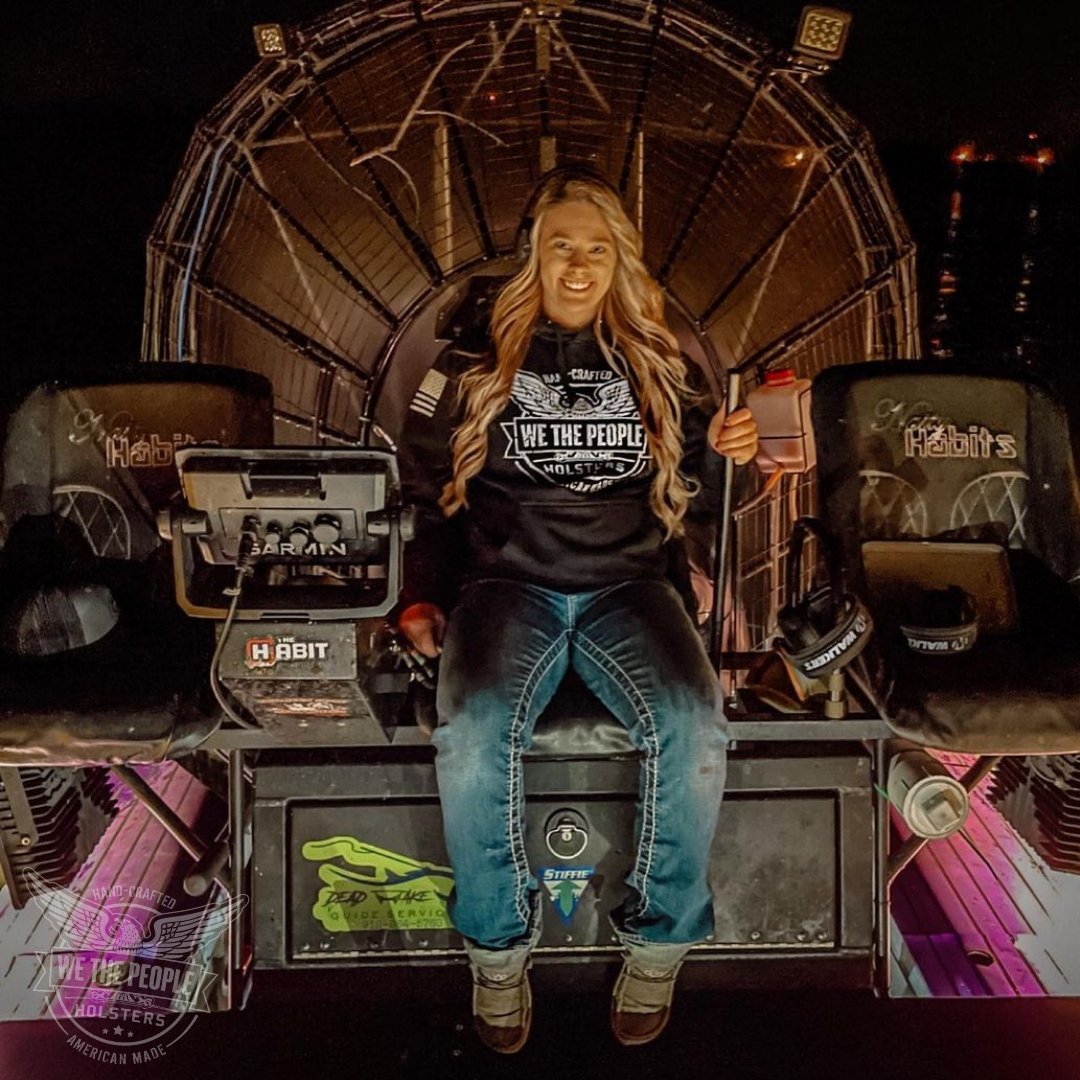 Wethepeoplehols's tweet photo. TGIF! Who else is planning their weekend escape? ⛵

#weekendescape #tgif #wethepeopleholsters #patrioticapparel #boating #airboat #fanboat #hovercraft https://t.co/kB2khkyzTR