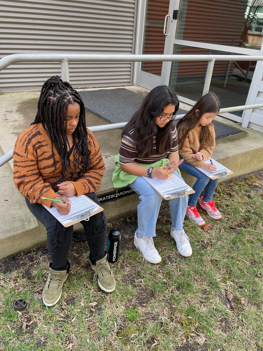 This spring weather calls for math outside! ☀️ <a href="/MPEScougars/">Manassas Park Elementary School</a>