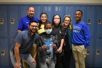 GCSchoolsNC's tweet photo. A team of 8th grade students lead a donation drive at @JamestownMiddle in support of the people of Ukraine. Overall, the school raised over $2,000 that will go directly to Care International to provide food, water, and hygiene kits to the people in Ukraine. https://t.co/sh5LpSj6Nh