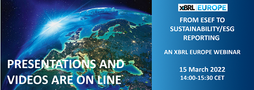 XBRLFrance's tweet photo. From #ESEF to sustainability/#ESG reporting
An XBRL Europe webinar
PRESENTATIONS AND VIDEOS ARE ON LINE https://t.co/QkJy6wACKm https://t.co/w0URbTsGh5
