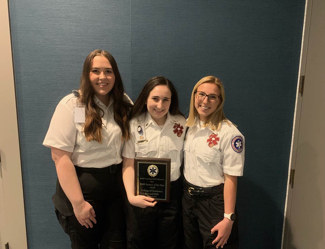 CofCSNES's tweet photo. Congratulations to CofC EMS on winning South Carolina's 2021 Small System of the Year at the SC EMS Symposium that was held this past weekend! Go Cougs! #cofcssm #cofcems #cofcbiology https://t.co/UKBBNpDlHC