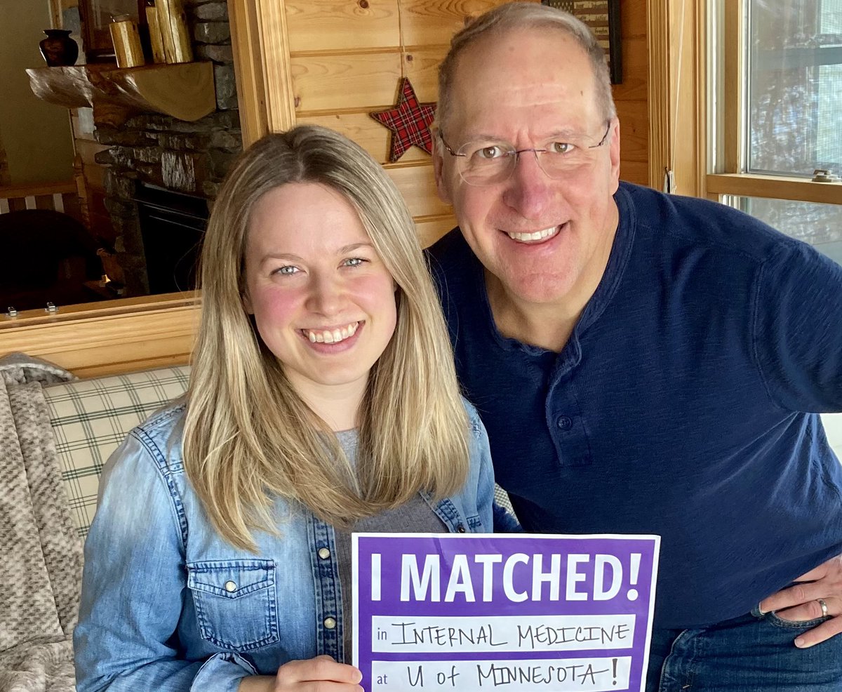 MCC_DLoon's tweet photo. Proud of our daughter and soon to graduate from Des Moines University Medical School, who learned this morning that she will start her medical career in Internal Medicine at the University of MN Medical Center Residency Program!  @UMNews https://t.co/qNJ9JFhZly