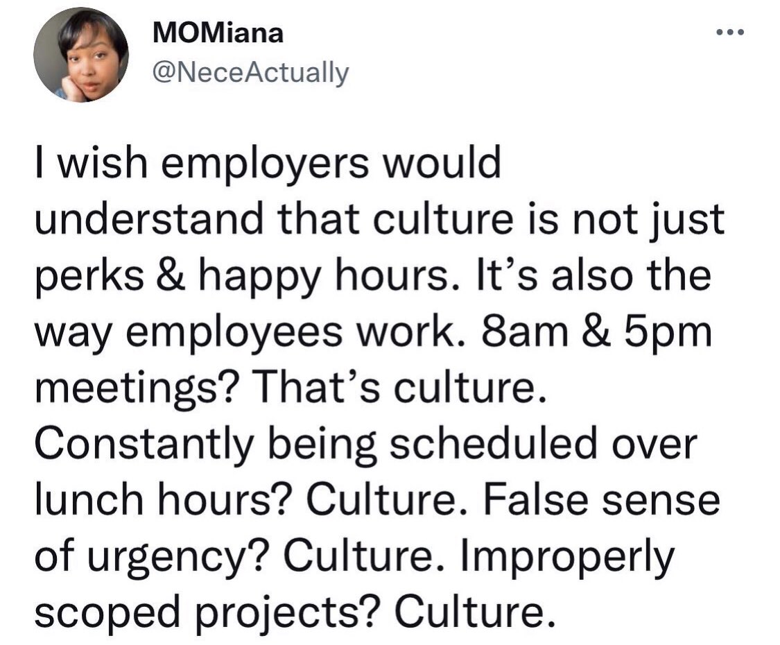 We're ready to end this week with a hard-hitting post about 'culture' we came across a few days ago. 

 #management