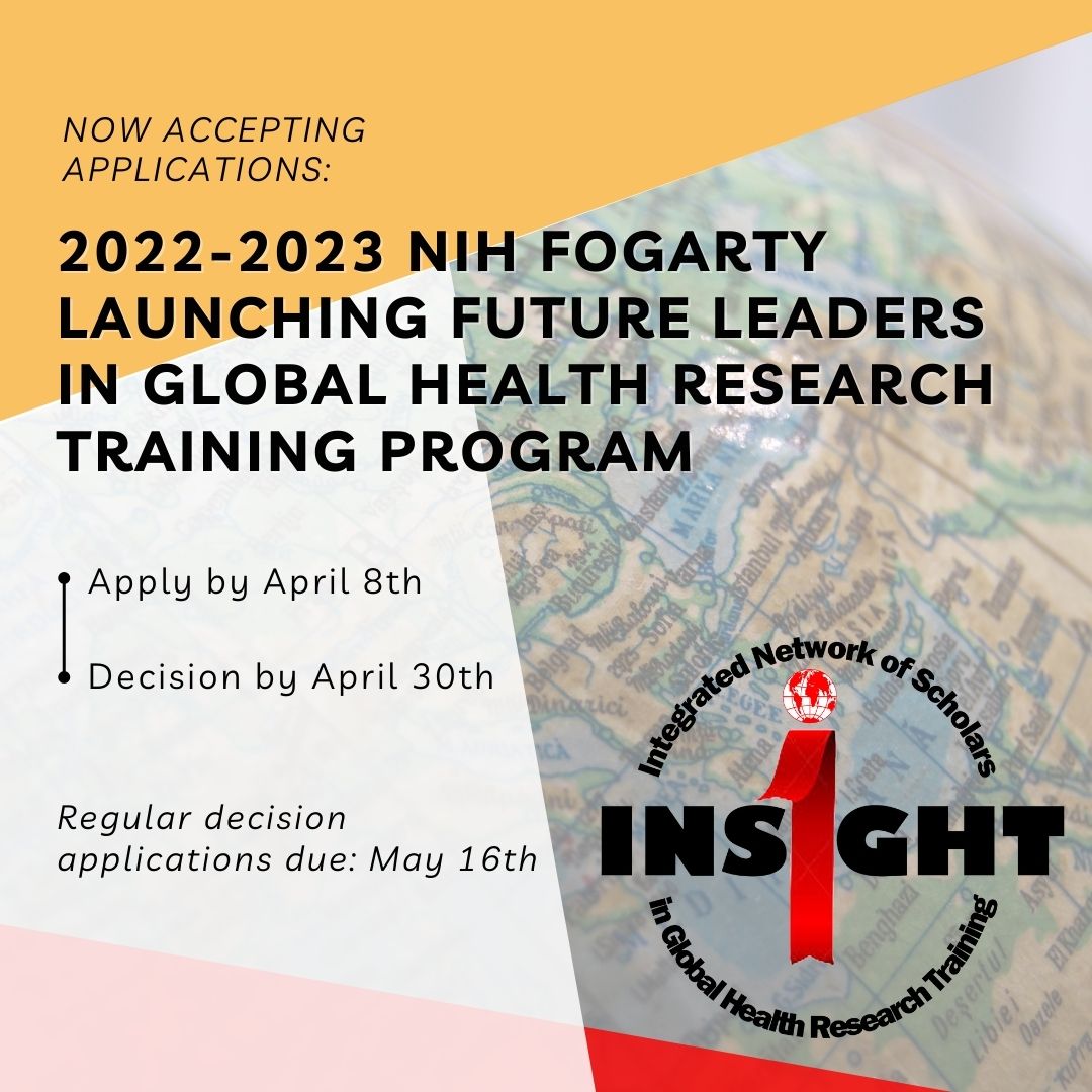 Applications are O P E N! 

Check out the link in our bio to read more about the Insight Consortium and for the application details &amp; portal!
#globalhealthtraining #insightfogarty