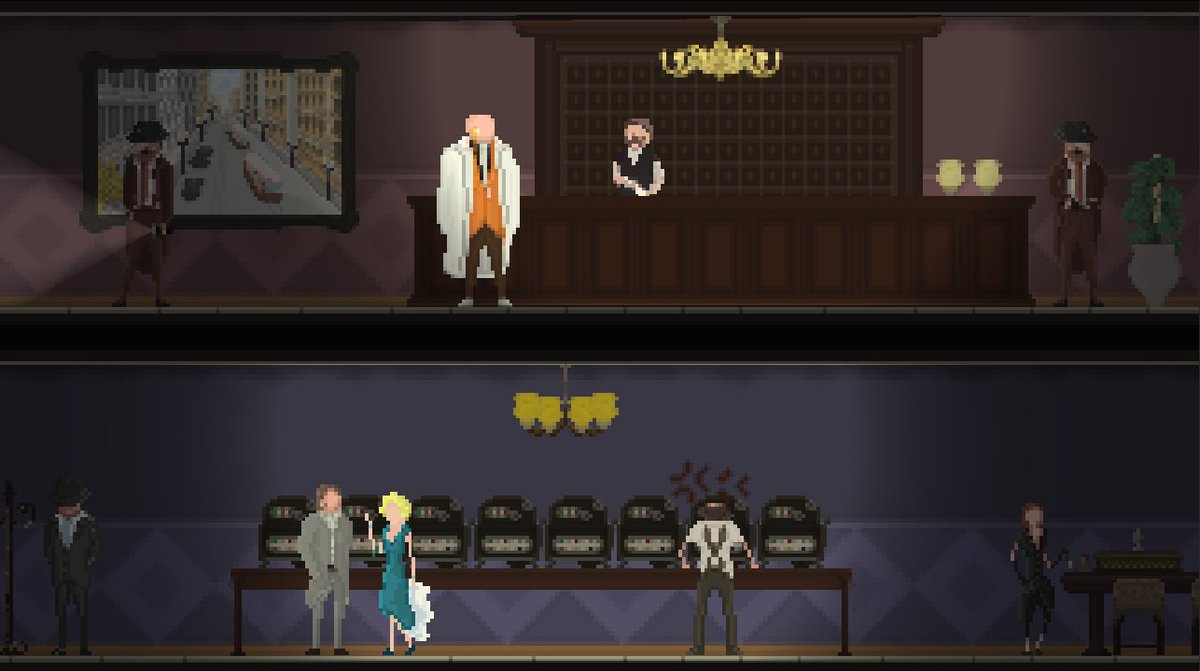 The owner of the casino is a busy man, if you want to try your luck against him you better bring some serious cash!

#indiedev #IndieGameDev #indiegames #indiegame #gamedev #gamedesign #madewithunity #unity2d #pixelart #Videogame #puzzlegame #animation2d #indiegamedeveloper