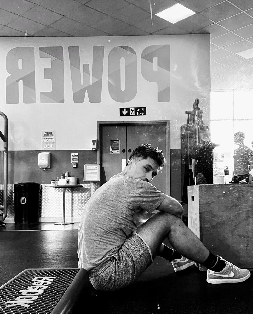 iamjadran's tweet photo. That power sign behind me is mocking me🤣 One of those days when the gym feels like punishment,but I’ll #getitdone Have a great sunny WE everyone.Also,I had 🥞🍪🍫🍷🍱 🍖 & a fuckitallday yesterday. Paying for it today #mediumeffort #needmotivation #toomanycookies #toomuchwine https://t.co/YzUc5cGkrW