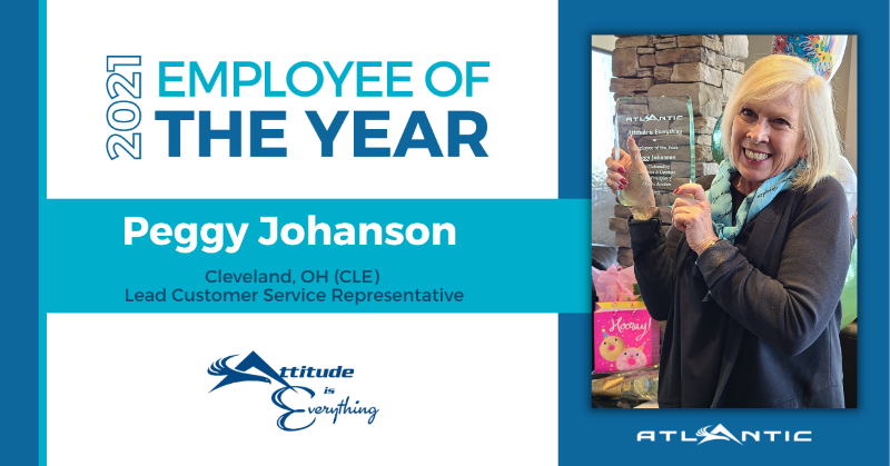 AtlanticFBO's tweet photo. We are truly grateful &amp; inspired by employees like Peggy for going above &amp; beyond, always putting others before themselves. On behalf of everyone at #AtlanticAviation, congratulations on receiving this special award! Click below to read her story! #EmployeeoftheYear