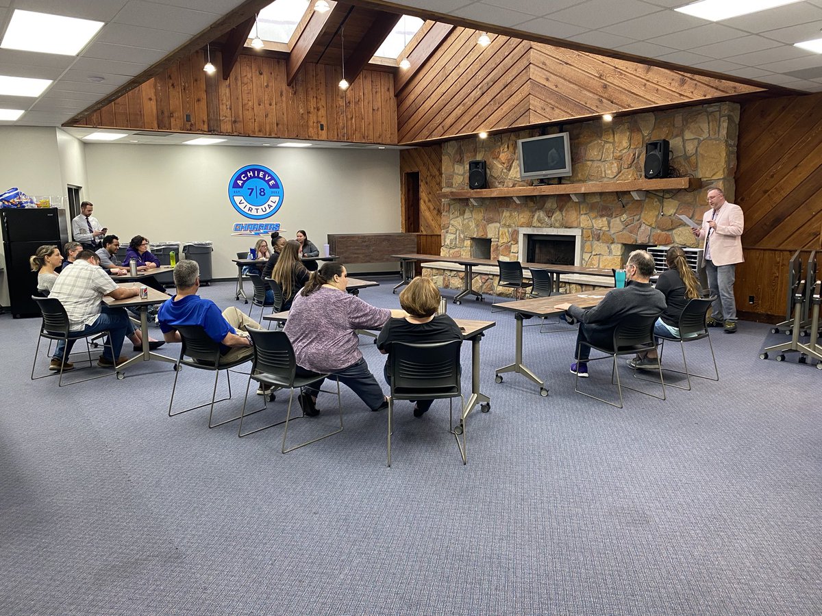 DrJBolek's tweet photo. Team Building today with our Achieve Virtual 7-8 and BDE staff #trivia @Derek_Eaton19 https://t.co/EvHQu39lol