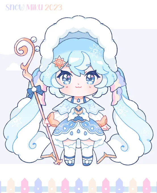 Fluffy Snow Miku... you make me happy! 🤍🐑❄️
#雪ミク2023 