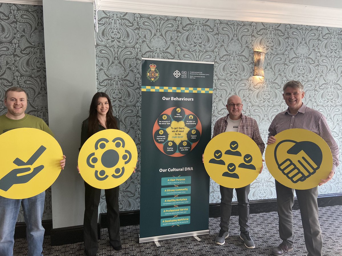cturleywast's tweet photo. Not long home after a tiring but really great week meeting hundreds of @WelshAmbulance staff across Wales, including the formal launch of our refreshed values and behaviours by @DrCatherineGoo1. Great to see some of my team embracing these today! @RhianWilliams_ 👍 https://t.co/mnOZIAiJxn