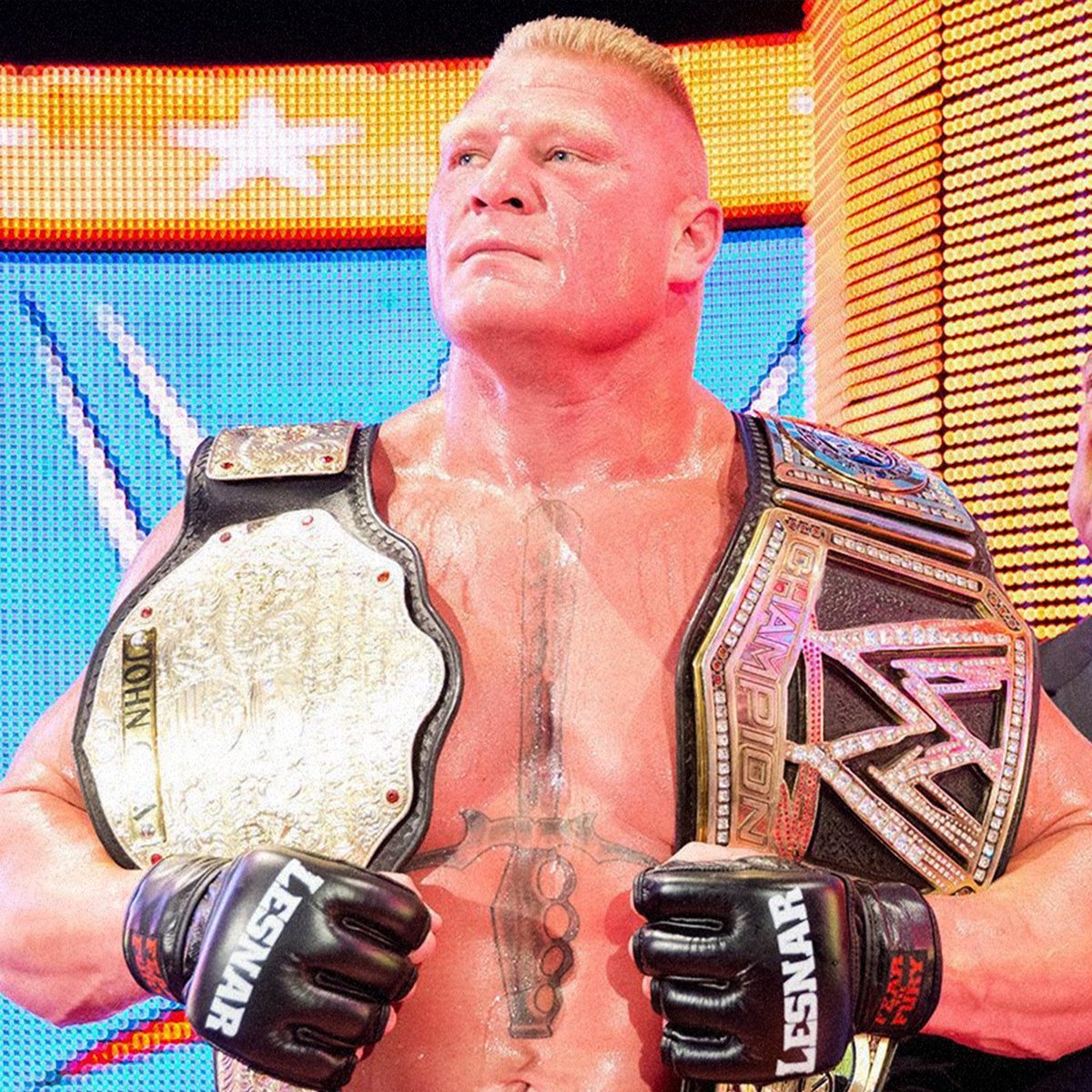 BRWrestling's tweet photo. 20 years ago today, Brock Lesnar made his WWE debut and has dominated since

◾️ 7x WWE Champion
◾️ 3x Universal Champion
◾️ 2x Royal Rumble winner
◾️ 2002 King of the Ring
◾️ 2019 Mr. Money in the Bank
◾️ Ended Undertaker’s Mania streak

Beast. https://t.co/JvAGy22oGe
