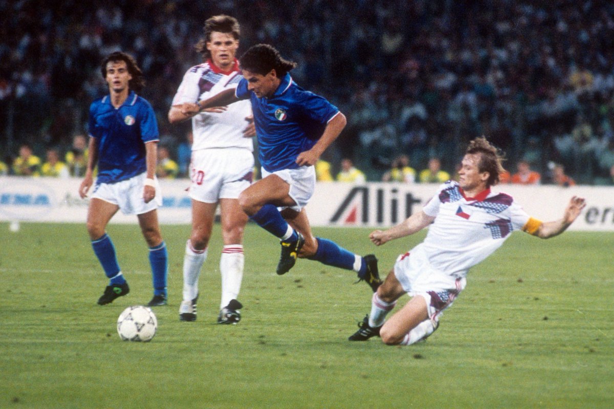 90sfootball's tweet photo. What was your favourite World Cup goal of the 90s? https://t.co/1RbYQb6n6X