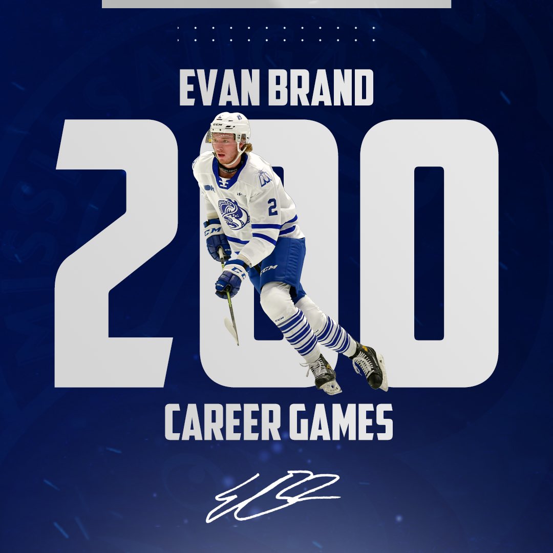 OHLSteelheads's tweet photo. Congratulations to defenceman Evan Brand on playing in his 200th career OHL game last night!🎉 #DONTMISS #GameON https://t.co/TrP8l594tZ