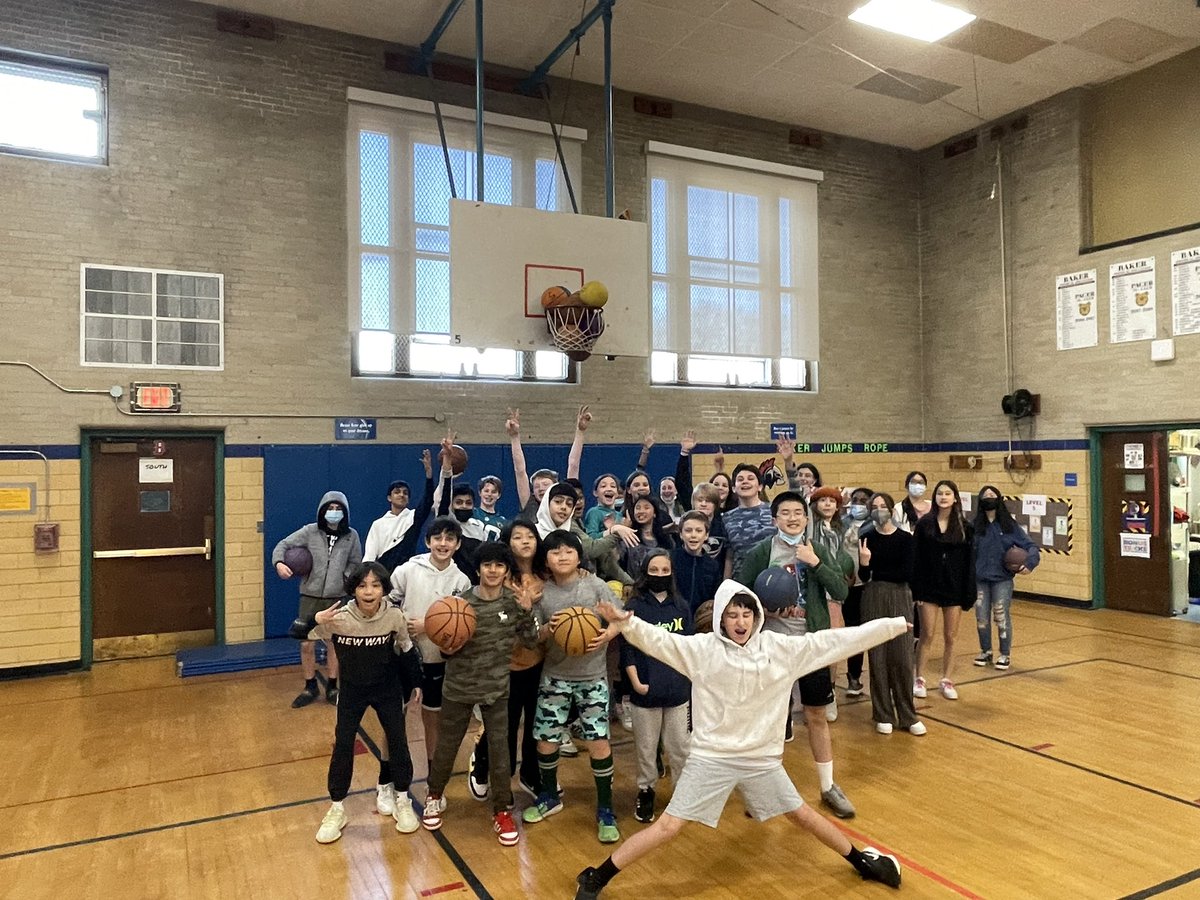🚨New School Record!🚨
9️⃣🏀🗑
The new Baker School record for basketballs stuck in a hoop at once!
The previous record had been 8 for many, many years but this group got 9 this morning!
So exciting!
#bakerPE
<a href="/IadarolaBakerPE/">Mr. Iadarola</a> 
<a href="/BakerPhysEd/">BakerPhysEd</a>