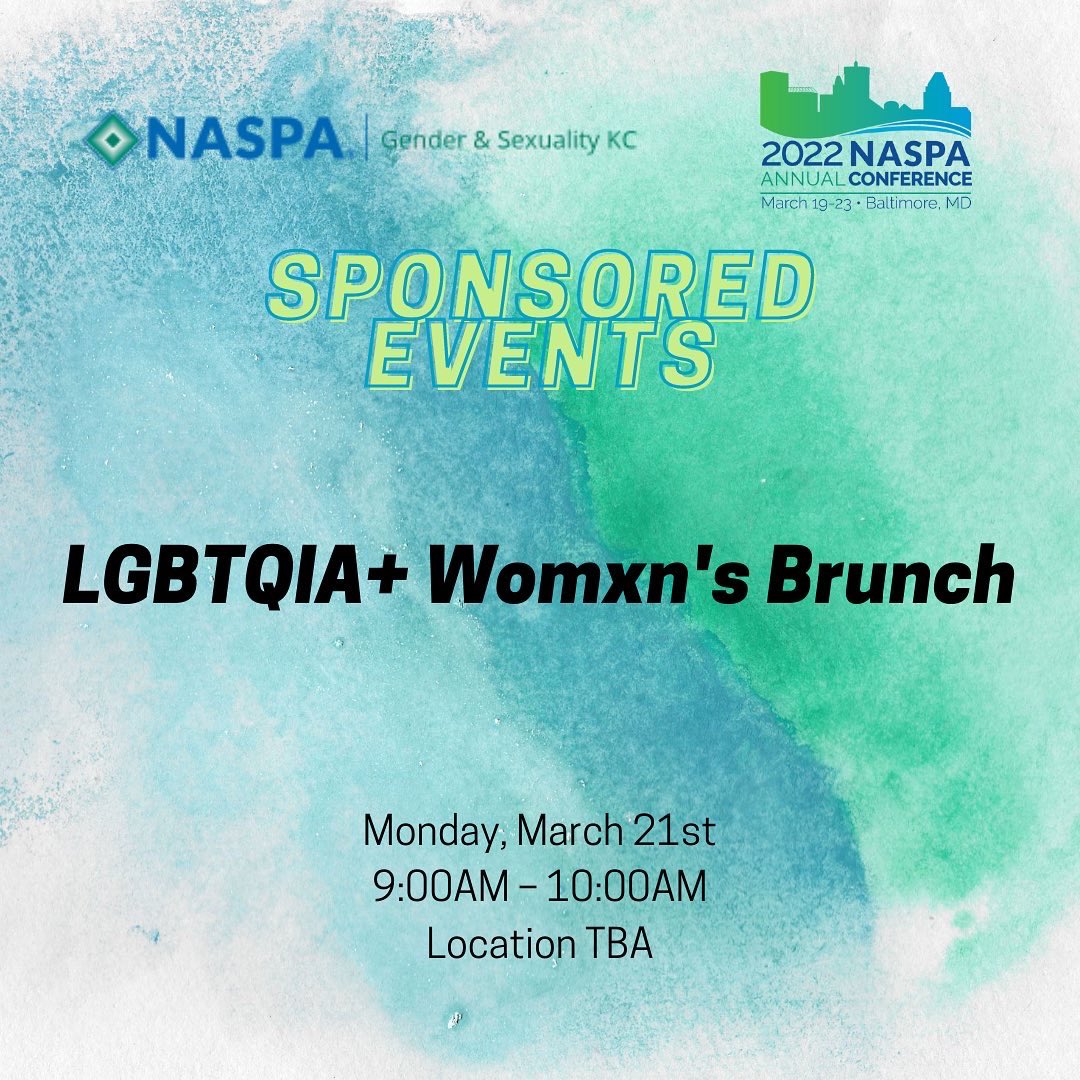 naspaGSKC's tweet photo. Check out our sponsored events, socials and affinity spaces at the NASPA annual conference in Baltimore!
#NASPA22 https://t.co/jQiBCntmNm