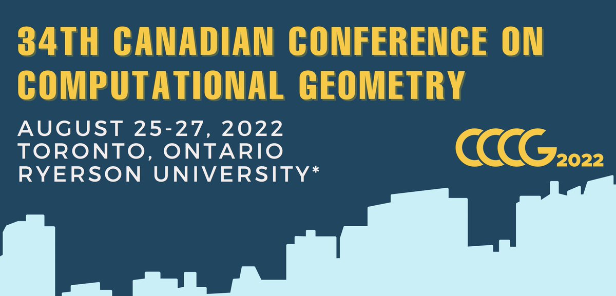 The 34th Canadian Conference on Computational Geometry (CCCG 2022) will be held <a href="/RyersonU/">Ryerson University</a> on August 25-27, 2022. Are you interested in submitting you work? Learn more about the event: ryerson.ca/cccg2022