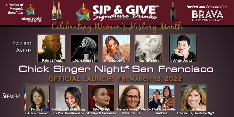 mixedroots's tweet photo. Important Reminder - Join us Tonight! SIP &amp; GIVE Chick Singer Night SF + Mixed Roots Wine @6pm VIP Reception | 8pm Show @Brava SF!! - https://t.co/8qURkCZ2Zl https://t.co/WJiZP26ywy