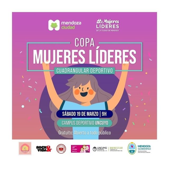 DeportesMza's tweet photo. Se disputará la Copa #Mujeres Líderes 🏆

El cuadrangular deportivo se celebrará en el campus deportivo de la @CUncuyo el sábado 18 de marzo, desde las 9. La entrada es libre y gratuita y están todos invitados a alentar.

https://t.co/gLTi1kfXPW https://t.co/zGaYQWmgxe