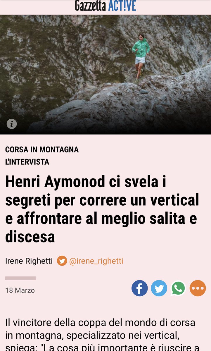 Tutti i segreti per correre al meglio un Vertical 🏔La parola al vincitore della coppa del mondo di corsa in montagna #HenriAyomonod team <a href="/TheNorthFaceEU/">The North Face EU</a> per la <a href="/Gazzetta_it/">La Gazzetta dello Sport</a> 

gazzetta.it/running/allena…