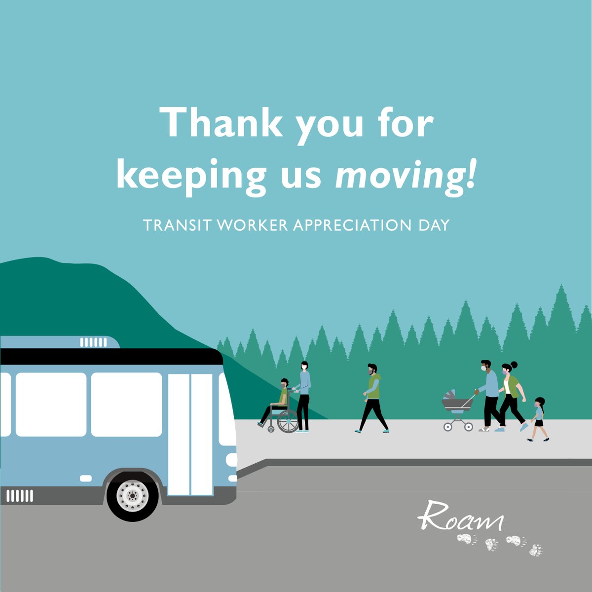 roamtransit's tweet photo. Happy #TransitWorkerAppreciationDay! Today we celebrate our transit workers and the extra mile they take every day. Your tenacity, commitment to safety and contribution to the community is something the #BowValley can depend. Please join us in thanking our transit workers today! https://t.co/HtuGwwgxQC