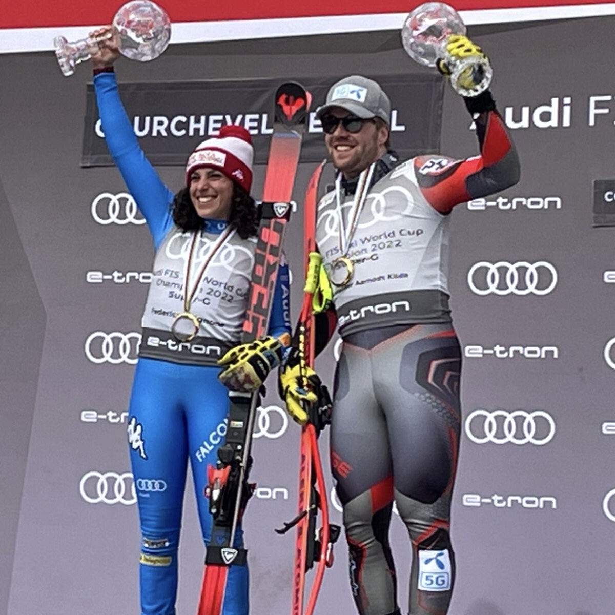 Congratulations on your Super-G Crystal Globe @federicabrignone and <a href="/akilde/">al kilde</a> 💪 

#supergcrystalglobe #100badass #worldcupmitten #thermoplus #guaranteedtokeepyourhandswarm