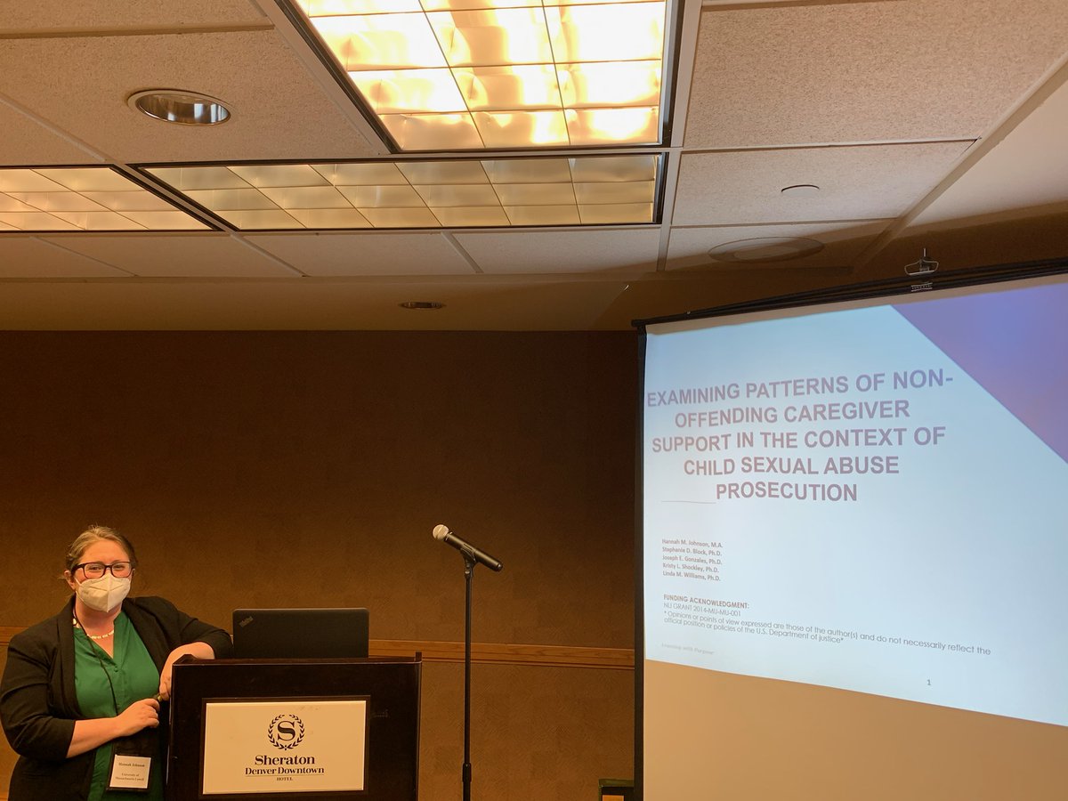 My doctoral student <a href="/hannah_j492/">Hannah M. Johnson, Ph.D.</a> sharing some of her dissertation findings on #caregiversupport for victims of #childsexualabuse <a href="/apls41/">APLS41</a> #apls2022 #childmaltreatment <a href="/ProfLWilliams/">Dr Linda M. Williams</a> <a href="/doc_shock2020/">Kristy L. Shockley, Ph.D.</a> <a href="/UMassLowellAPPS/">UMass Lowell Applied Psych & Prevention Sci PhD</a> <a href="/UML_FAHSS/">UMass Lowell FAHSS</a> <a href="/UMLResearch/">UMass Lowell Research</a>