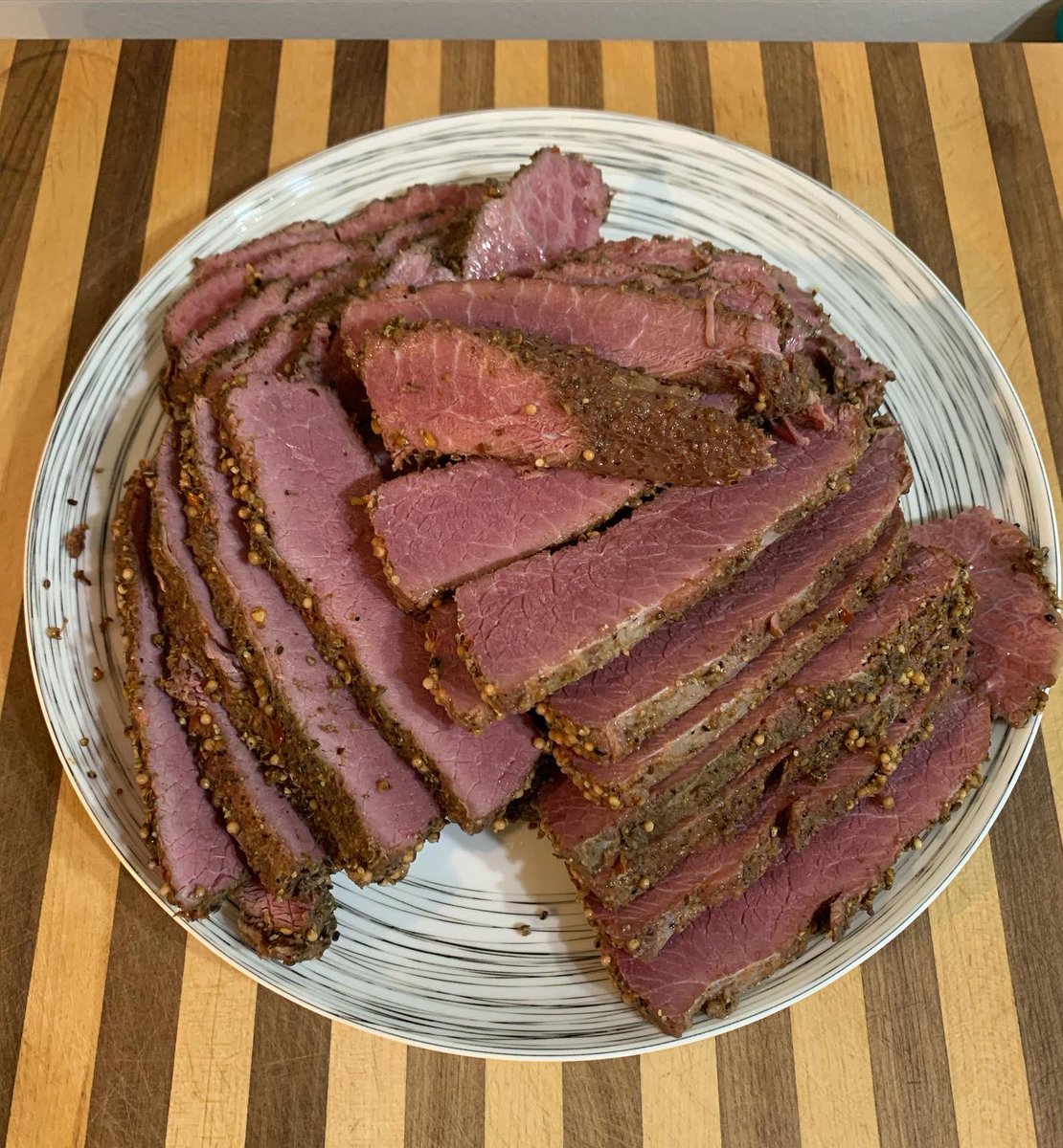 dallascarlson's tweet photo. Corned beef for St Paddy’s! Brined for 10 days, sous vide for 2, and 100% amazing! Reubens all around!
.
#homechef #cheflife #truecooks #nycchef #chefdallascarlson #killinitinthekitchen #makinmygrandmasproud #reubensandwich #stpatricksday #cornedbeef https://t.co/VkXuWlgnW9