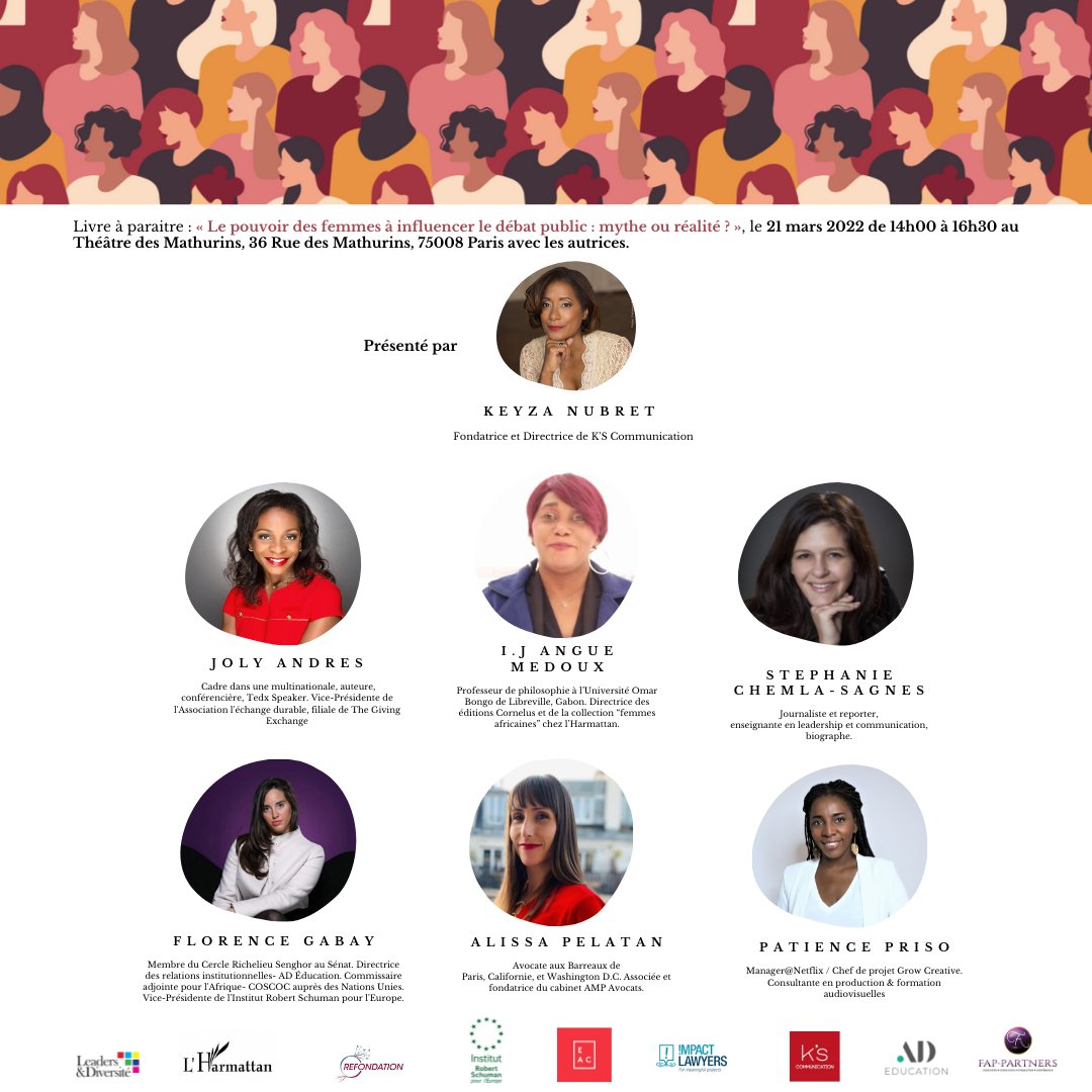 Refondation_Off's tweet photo. Con "Le pouvoir des femmes à influencer le débat public, mythe ou réalité ?" de14 à15h, le 21 Mars Théâtre des Mathurins.
@JolyAndres  Florence Gabay Stephanie Chemla  Patience Priso  @AlissaMickelsPelatan 
Animation par @KeyzaGrandBonheur  
Lien 👉 https://t.co/IlRpWUJPhO https://t.co/WYvrpWHc0x