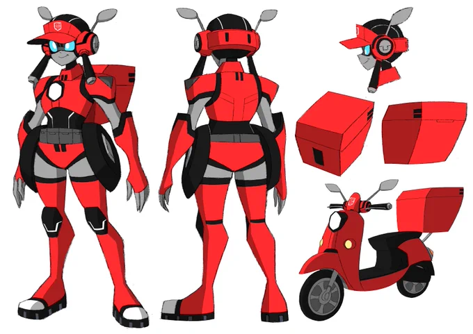 Everything I have of my Autobot pizza delivery girl, "Deepdish" so far! 🍕 