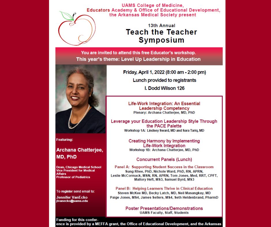 uamssuccess's tweet photo. Have you registered for this free workshop?  #AlwaysLearning #LevelUpLeadershipInEducation #UAMS https://t.co/iThkam76hd