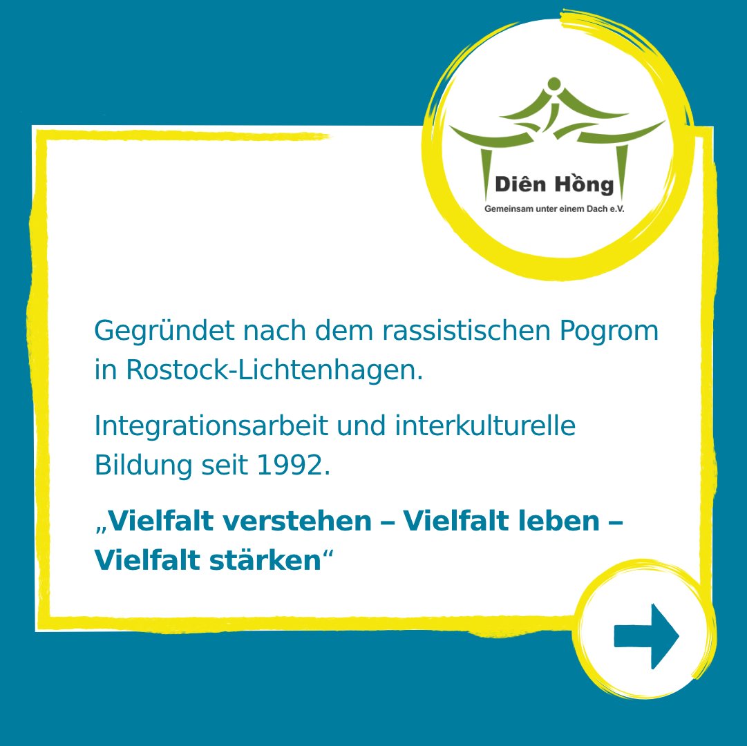 Gemeinsam aktiv gegen Rassismus in #Rostock - seit 30 Jahren 🤩✊🏽🤩
Der Migrantenrat Rostock und der Verein Diên Hông sind wichtige
Stimmen gegen Rassismus - nicht nur während der internationalen Wochen gegen Rassismus.