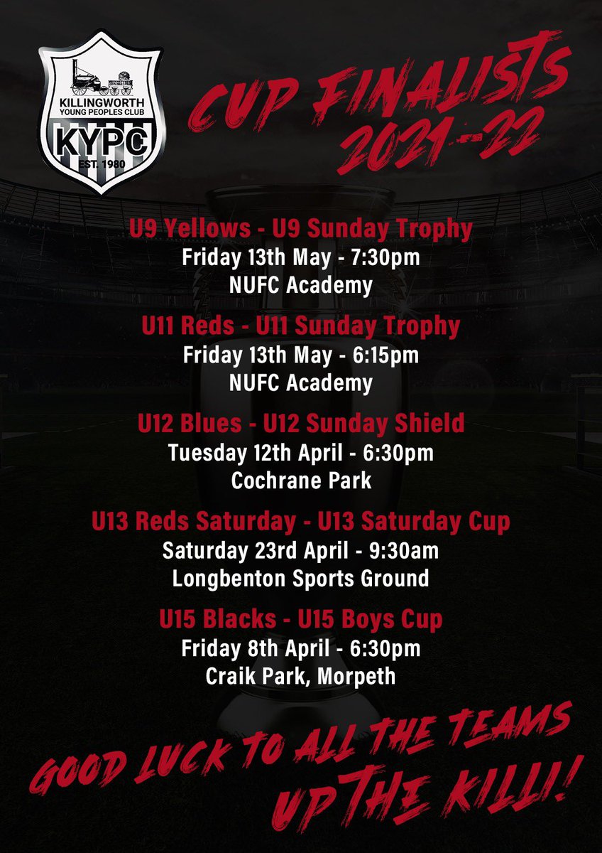 KYPC6's tweet image. ***PLEASE TAKE NOTE***

All of the KYPC teams finals were announced the other day. It would be amazing to get as many there as possible to cheer our teams on!! 

Congratulations and good luck to all KYPC teams for getting through to the final!! #UTK