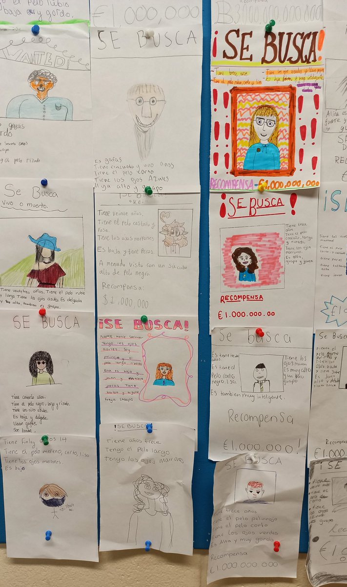 mr_sisdeli's tweet photo. S2 practicing their writing skills about descriptions in Spanish. Se busca: @Mhsmodernlangu1 @MonifiethHigh https://t.co/2t0xqdu0ia