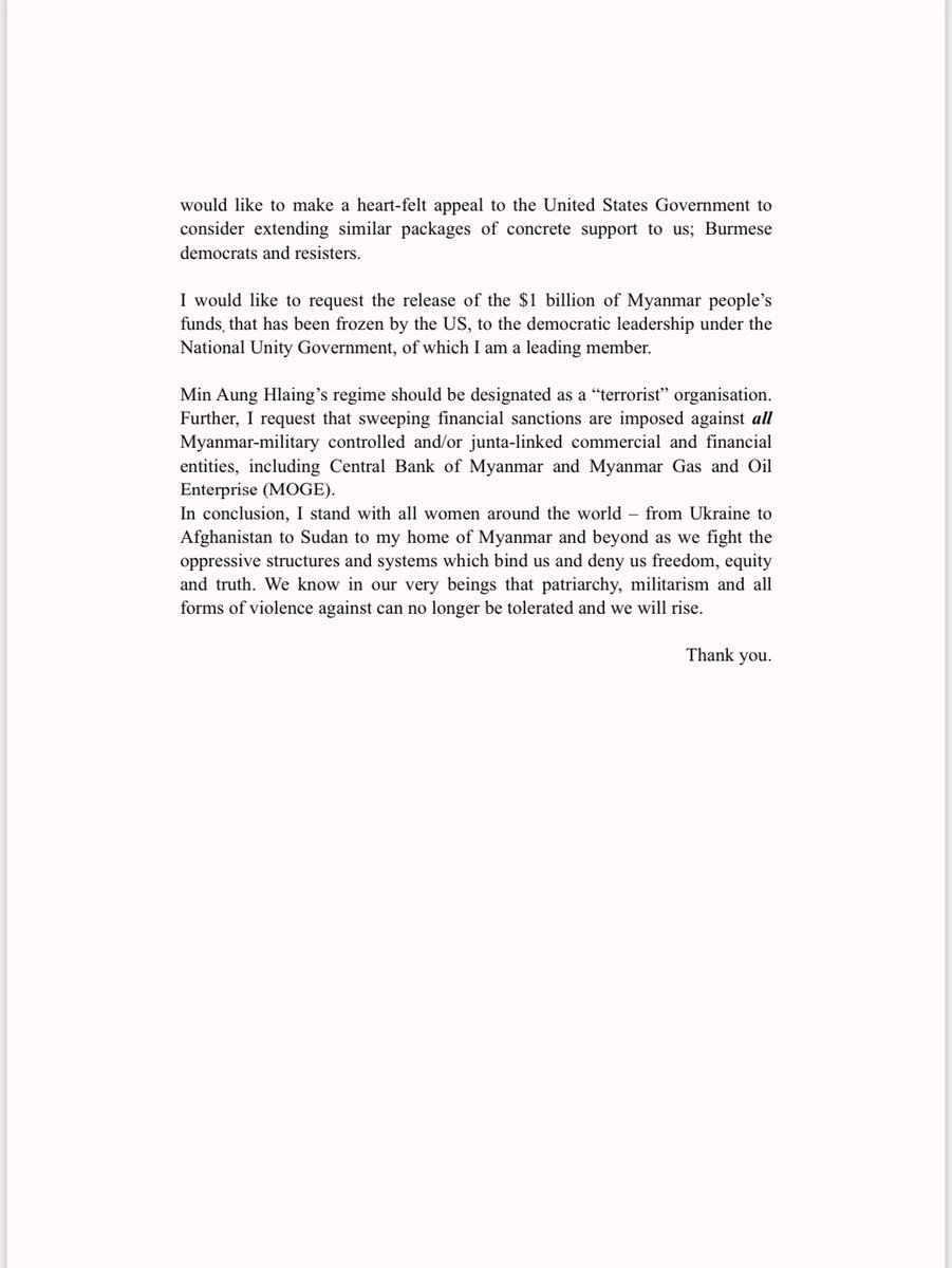 EithinzarMM's tweet photo. The Russian and Burmese regimes are birds of the same father. We need political and security support like Ukraine.I would like to request the release of the $1 billion of Myanmar people’s funds, that has frozen by the US, to @NUGMyanmar NUG government https://t.co/AH9JOcGtfe